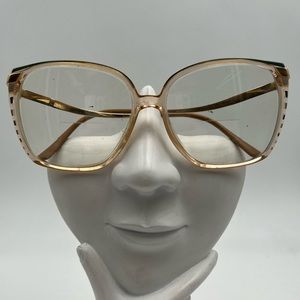 Vintage Logo Paris Green Gold Oval Sunglasses Frames
